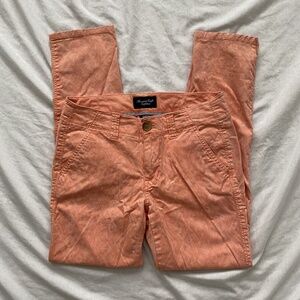 American Eagle Outfitters Stretch Womens Pants Pink Diamond Size Regular 2